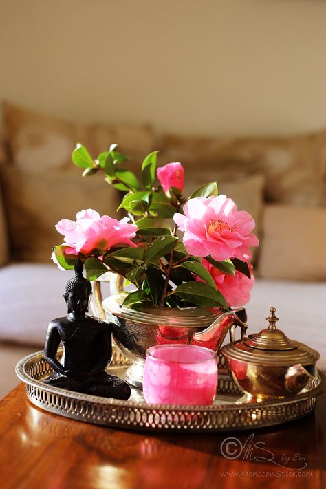 Centre Table Decor, We Become What We Think, Indian Decoration, Decorations Items, Buddha Home Decor, India Decor, Brass Decoration, Buddha Decor, Indian Interiors