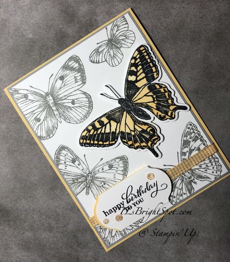 Stampin Up Butterfly Brilliance Cards, Stampin Up Butterfly Brilliance, Butterfly Brilliance Stampin Up Cards, Stampin Up Butterflies, Craft Nook, Stampin Up Easter Cards, Butterfly Brilliance, Butterfly Birthday Cards, Beautiful Cards