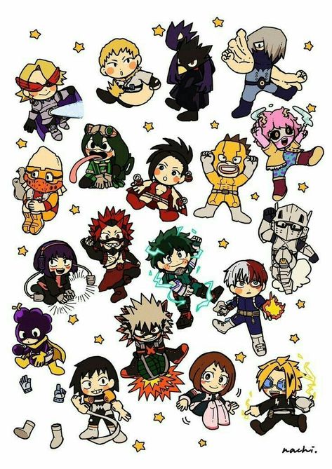 Class 1 A, Anime Tattoos, Cute Chibi, Fanarts Anime, Drawing Base, Best Anime Shows, My Hero, Otaku Anime, Anime Chibi