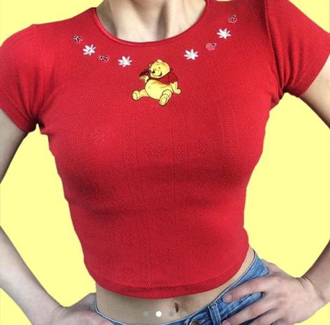 Childhood Outfits, Amber Aesthetic, Light Clothes, Colourful Fashion, Dress Logo, Vintage Winnie The Pooh, Red Crop Top, Cute Graphic Tees, Fashion Design Dress