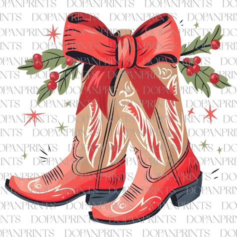 Cowboy Christmas Aesthetic, Western Svg Country, Christmas Wallpaper Country, Western Christmas Svg, Xmas Design Graphic, Vintage Western Christmas, Coquette Clipart, Girly Png, Christmas Country