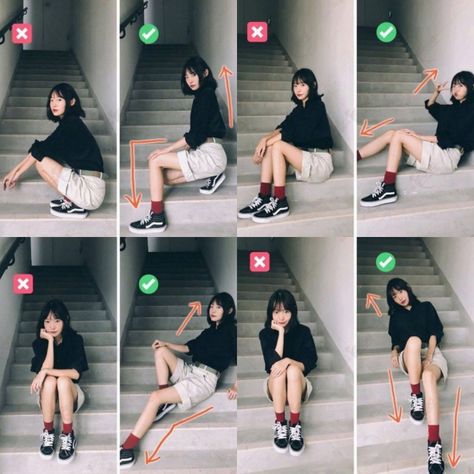 Aesthetic Sitting Poses, Fotografi Fesyen, Best Poses For Photography, Studio Photography Poses, Photography Poses Family, Photographie Portrait Inspiration, 사진 촬영 포즈, Self Portrait Poses, Friend Poses Photography