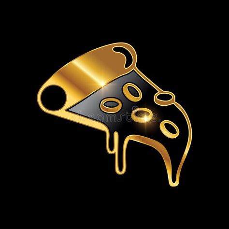 Black Background With Gold, Pizza Vector, Free Download Photoshop, Vector Free Download, Vector Icons, Shinee, Vintage Design, Black Background, Black Backgrounds