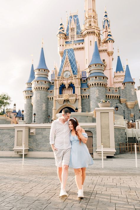 Shawn and Brittany- Magic Kingdom Engagement Portrait Photographer | Wedding Photography | Wedding Photographer | Northern VA & Leesburg Disney Engagement Pictures Photo Shoots, Boardwalk Pictures, Disney Resort Engagement Pictures, Disney Theme Engagement Pictures, Magic Kingdom Couple Pictures, Magic Kingdom Engagement Pictures, Disney Springs Engagement Photos, Disney Engagement Pictures, Capture Your Moment Magic Kingdom