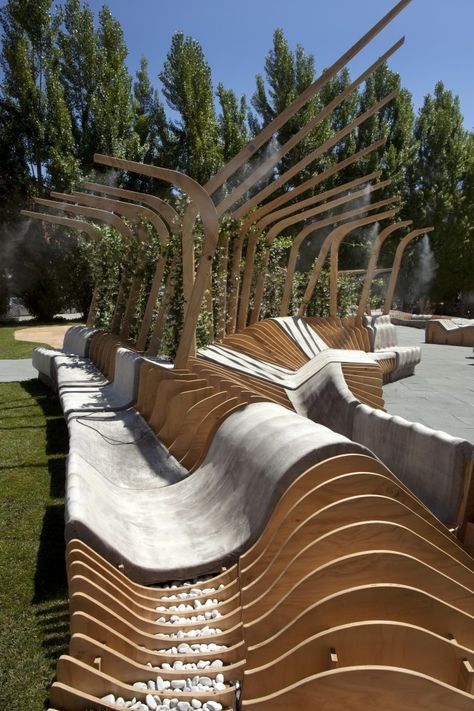 Yoga inspired alternative to traditional urban furniture. - UNIRE/UNITE at MAXXI (Young Architects Program) / Urban Movement Design Movement Design, Urban Intervention, Public Seating, Landscape And Urbanism, Parametric Design, Urban Park, Urban Furniture, Street Furniture, Urban Spaces