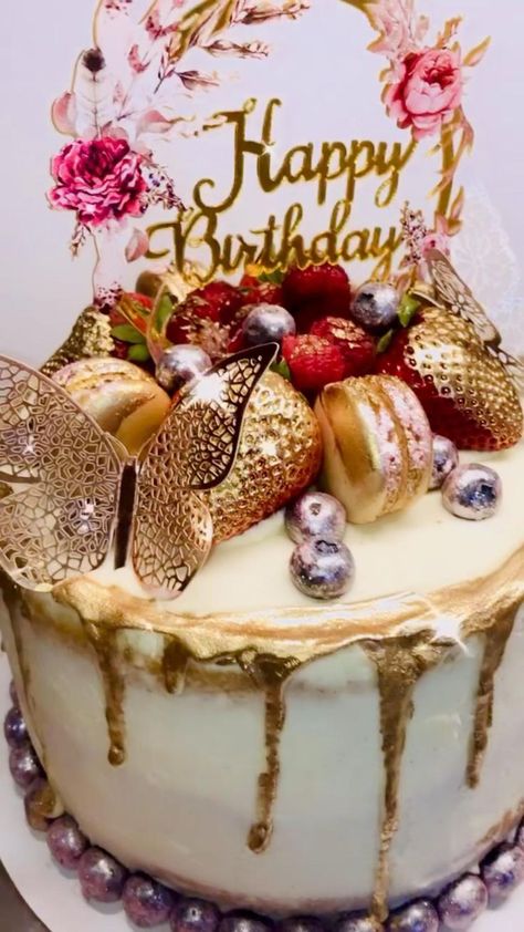 Berry Lemon Layer Cake | Cake, Fancy birthday cakes, Happy birthday cakes for women Happy Birthday Cakes For Women, Fancy Birthday Cakes, Lemon Layer Cake, Happy Birthday Flowers Wishes, Birthday Cake Writing, Cake Happy Birthday, Happy Birthday Cake Photo, Happy Birthday Cake Pictures, Birthday Cake With Photo