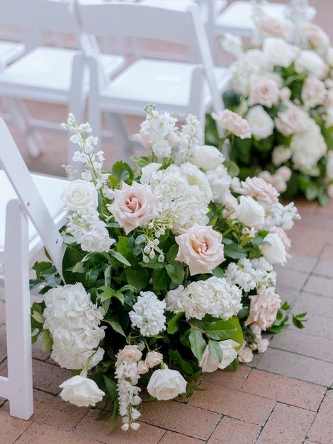 Wedding Aisle Flowers On Ground, Wedding Mantle, Montage Deer Valley, Summer Mountain Wedding, Blush Pink Wedding Flowers, Garden Wedding Bouquet, Flower Runner, Ceremony Chairs, Aisle Flowers