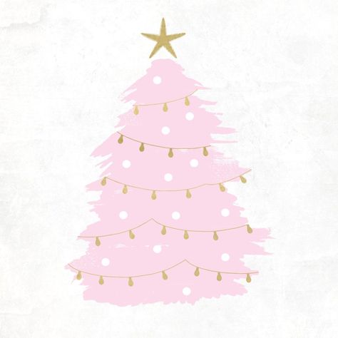 Gold Christmas Wallpaper, Pink And Gold Christmas Tree, Pink And Gold Christmas, Wallpaper Preppy, Christmas Tree Wallpaper, Pink Xmas, Preppy Christmas, Christmas Window Decorations, Pink Christmas Tree