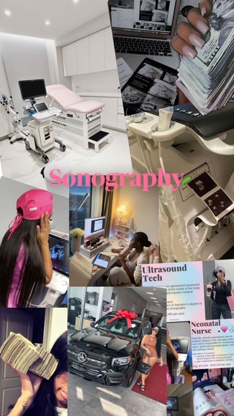 Pediatric Sonography Aesthetic, Ultrasound Nurse Aesthetic, Ultrasound Tech Black Women, Ultra Sound Tech Girl, Anesthesiologist Assistant Aesthetic, Cardio Sonography, Sonography Student Aesthetic, Dms Student, Sonographer Aesthetic