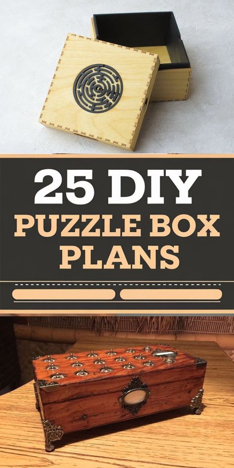 25 Best DIY Puzzle Box Ideas and Plans Puzzle Frame Ideas, Puzzle Box Plans, Japanese Puzzle Box, Japanese Puzzle, Wooden Puzzle Box, Puzzle Boxes, Diy Puzzle, Make Your Own Puzzle, Diy Puzzles