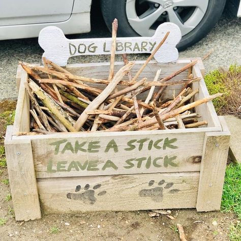 Sniffspot Ideas, Small Dog Park, Dog Library Take A Stick Leave A Stick, Dog Play Yard, Private Dog Park Ideas, Stick Library For Dogs, Dog Festival Ideas, Dog Events, Dog Outdoor Play Area