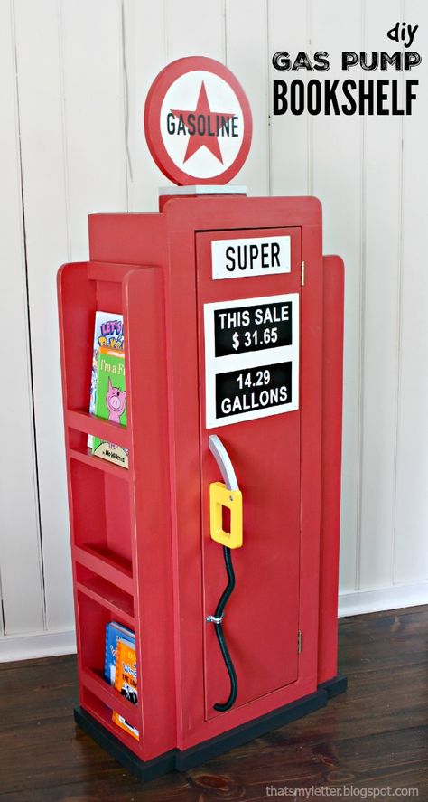 Boy Car Room, Car Themed Bedrooms, Bar Deco, Diy Kids Furniture, Vintage Gas Pumps, Cars Room, Car Bedroom, Decor Ikea, Gas Pump