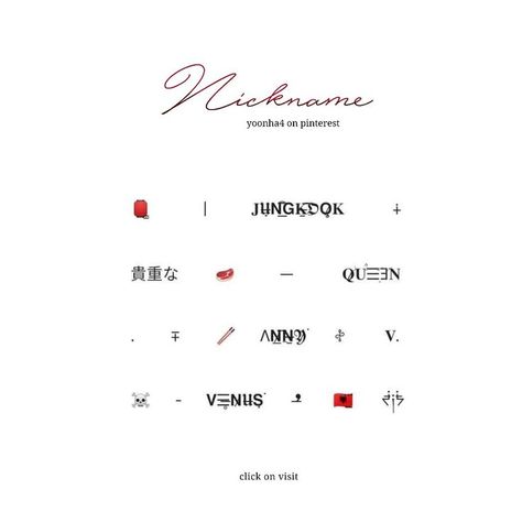 ୨୧ . ♡ ' (lvs.yoonha on ig) : #yoonha #yoonha4 #nicks #dark #goth #estetica #nickname #simbolos (click on visit) Goth Nicknames, Dark Nicknames, Idea Post Instagram, Cute Fonts Alphabet Bubble, Aesthetic Nicknames, Cute Fonts Alphabet Doodles, Nicknames Aesthetic, Dark Symbols, Nicknames Ideas