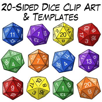 Dice Clipart, 3d Dice, Dice Tattoo, Doubles Facts, 20 Sided Dice, Montessori Color, Classroom Clipart, Teaching Essentials, Teacher Clipart