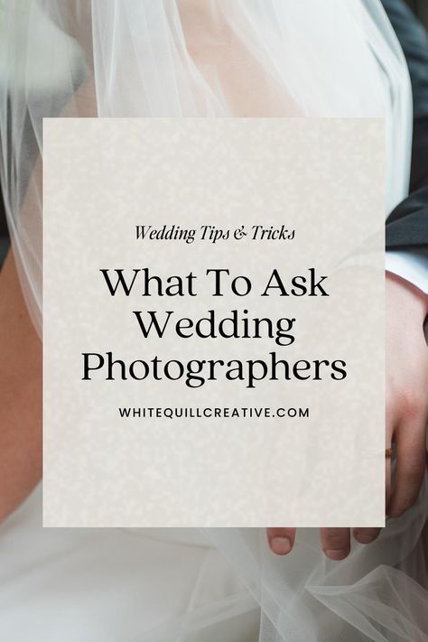 Hire the best wedding photographer for your day with these top 11 questions to ask your potential vendors. Make sure you get the photos you'll love for a lifetime. Questions For Wedding Photographer, Questions To Ask Wedding Photographer, Wedding Photographer Questions, Large Photography, Wedding Questions, What If Questions, Wedding Vision, Best Wedding Photographers, Wedding Video