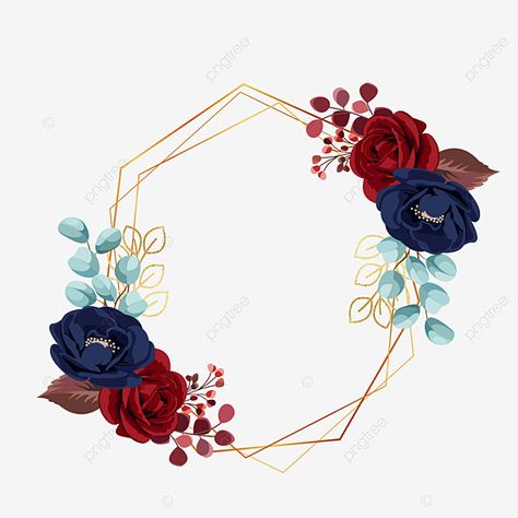 Flower Border Png, Wedding Invitation Gold, Watercolor Flower Wreath, Baby Bow Hats, Gold Png, Flower Frame Png, Flower Png Images, Floral Planner, Red And Pink Roses