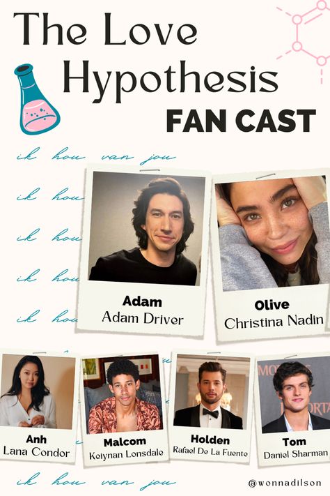 Comment your dream love hypothesis fan cast! Should I do more? Thr Love Hypothesis Book, The Love Hypothesis Fan Cast, Tom Benton The Love Hypothesis, Love Hyphotesis, Adam Carlsen Fanart, The Love Hypothesis Fanart, Love Hypothesis Book, Romantic Fanart, Love Hypothesis Aesthetic