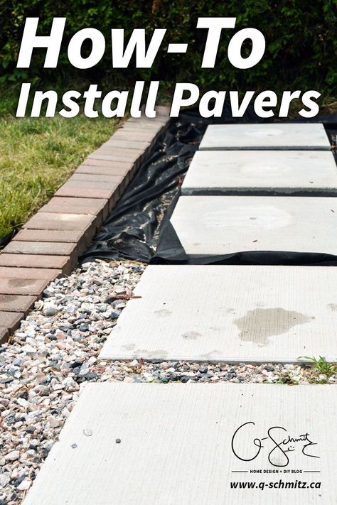 Thinking about adding to your landscaping this year? Today I'm going to explain how to install pavers in case you wanted a similar look at your house. How To Lay Paving Stones, Setting Pavers Diy, How To Make A Pathway Diy, How To Do Pavers Walkways, Adding Pavers To Side Of Driveway, How To Install Stepping Stones, Install Pavers Over Dirt, How To Paver Walkway, Large Paver Pathway