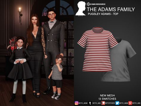 Addams Family Pugsley, The Adams Family, Pugsley Addams, Addams Family Costumes, Sims Baby, Sims 4 Traits, The Adams, Sims 4 Family, Sims 4 Expansions