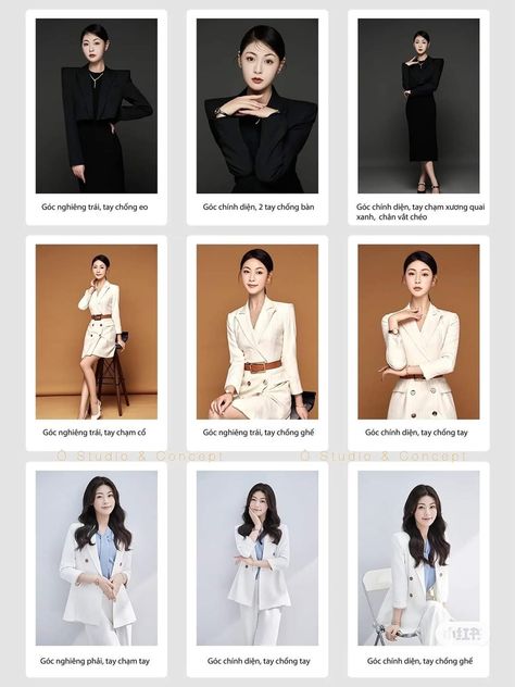 Office Poses Photography, Formal Portraits Woman, Standing Business Poses, Corporate Photoshoot Women Studio, Formal Photo Poses Women, Professional Pictures Poses Business, Formal Photoshoot Poses Women, Corporate Poses Women, Workwear Photoshoot