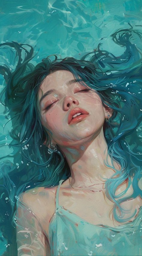 Nature Watercolor Art, Underwater Drawing, Era Victoria, Impressionist Landscape, Girly Art Illustrations, Art Et Illustration, Art Inspiration Painting, 판타지 아트, Dreamy Art