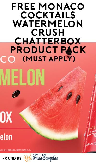 FREE Monaco Cocktails Watermelon Crush Chatterbox Product Pack (Select States, Must Apply) - Yo! Free Samples https://yofreesamples.com/food-samples/free-monaco-cocktails-watermelon-crush-chatterbox-product-pack-select-states-must-apply/ Watermelon Crush, Food Samples, Cross Your Fingers, Get Free Stuff, Free Stuff, Party Packs, Free Samples, Monaco, Watermelon