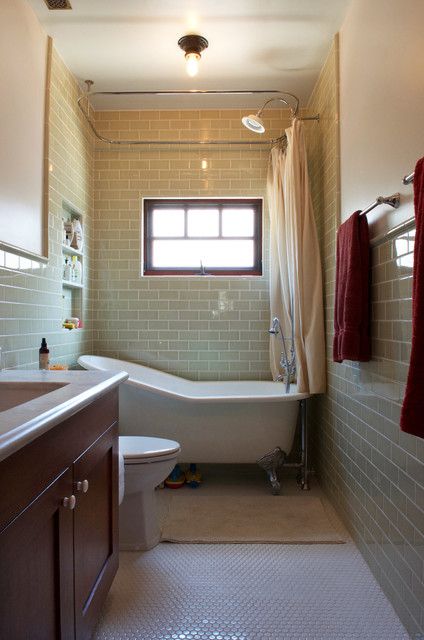 Craftsman Kitchen - Traditional - Bathroom - Los Angeles - by Formsource Design | Houzz Small Craftsman Bathroom Ideas, Wood Trim Bathroom, 90s Bathroom Remodel, Craftsman Bathroom Ideas, Craftsman Bathroom Remodel, 90s Bathroom, Craftsman Remodel, Small Craftsman, Craftsman Bathroom