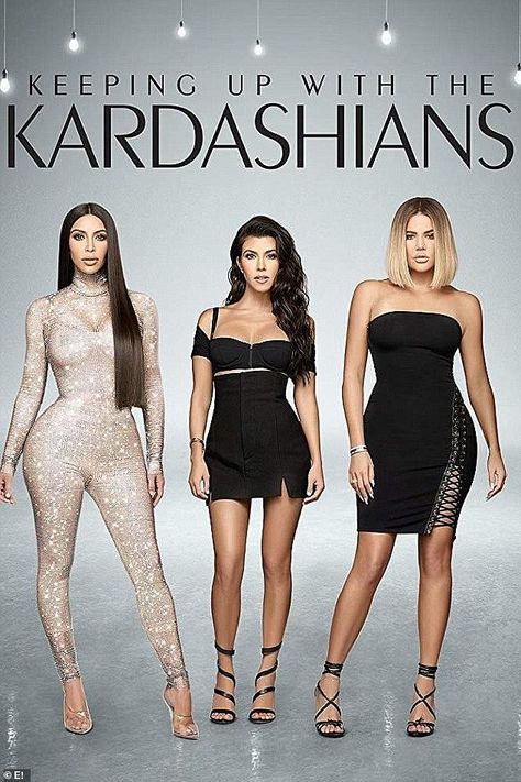 Fail: Back in September, new promo for KUWTK appeared to include a photoshop fail as a poster image showed Kim, Khloe and Kourtney all standing at the same height - despite varying in size between them The Kardashians Season 2, Estilo Khloe Kardashian, Robert Kardashian Jr, Keeping Up With The Kardashian, Black Motherhood, Photoshop Fail, Robert Kardashian, Jenner Family, Tristan Thompson