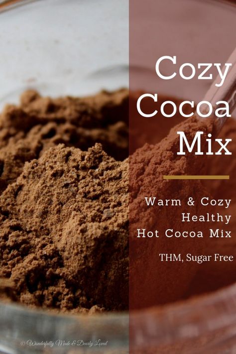 Bulk Mixes, Cocoa Mix Recipe, Thm Smoothies, Trim Healthy Mama Drinks, Sugar Free Smoothies, Thm Fp, Thm Drinks, Hot Cocoa Mix Recipe, Chunky Chef