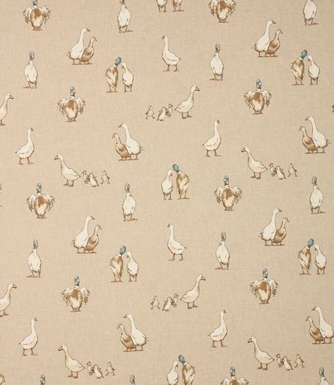 Vintage Duck Wallpaper, Farm Ducks, Cozy Curtains, Duck Wallpaper, Lucky Duck, Nursery Room Inspiration, Baby Fabric, Contemporary Fabric, Kids Fabric