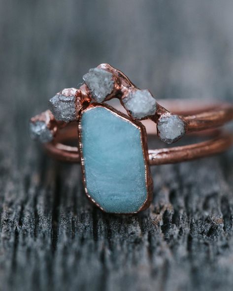 RΛW by Olivia Mar on Instagram: “Blue or pink? Peruvian Opal is intriguingly rare as it is only found in the Andes Mountains. This beautiful gemstone is ethically and…” Aura Ring, Raw Stone Engagement Rings, Shades Of Cool, Peruvian Blue Opal, Blue Opal Ring, Andes Mountains, Peruvian Opal, Diamond Bridal Sets, Ring Ideas