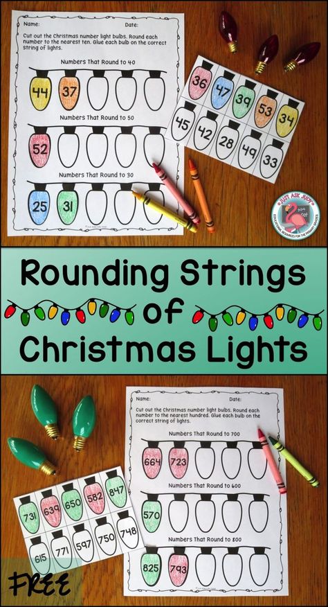 Enjoy this free, easy to prepare Christmas-themed rounding activity, perfect for second or third grade math! Choose rounding two-digit numbers to the nearest ten, three-digit numbers to the nearest ten, or three-digit numbers to the nearest hundred. Third Grade Christmas Activities, Third Grade Christmas, Rounding Activities, Christmas Math Games, Holiday Math Activities, Winter Math Activities, Christmas Math Activities, Holiday Math, Christmas Lesson