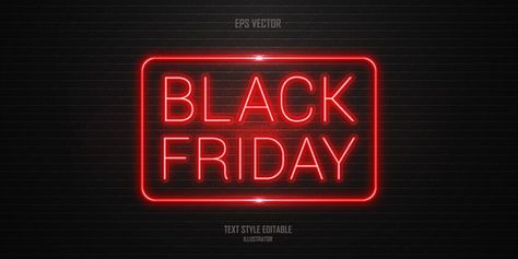 Friday Typography, Red Typography, Big Sales Banner, Black Friday Banner, Black Friday Sale Banner, Glitch Effect, Promotional Products Marketing, Neon Fashion, Sale Banner