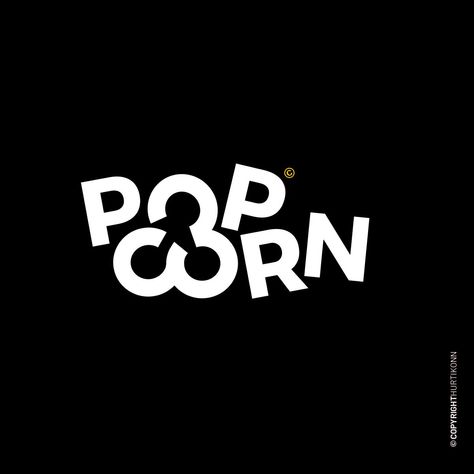 Popcorn Logo Ideas, Popcorn Logo Design, Pop Logo Design, Pie Logo, Popcorn Logo, Popcorn Design, Popcorn Stand, Pop Logo, Logotype Typography