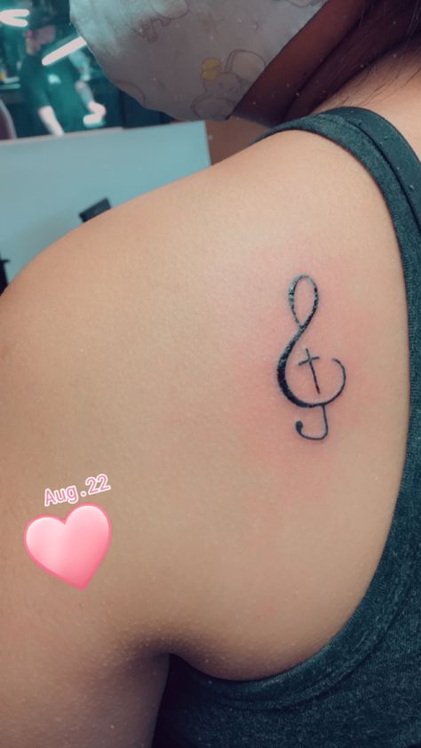 Worship leader tattoo :) Music And God Tattoo, Worship Music Tattoo Ideas, Musical Memorial Tattoos, Tattoos About Worship, Christian Music Tattoo, Tiny Music Tattoo, Worship Tattoo Ideas, Leader Tattoo, Minimalist Music Tattoo