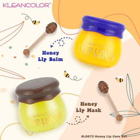 KleanColor’s 🐝🍯SYMP-HONEY lip care set includes honey lip mask and honey lip balm that is perfect for delivering day-to-night moisture. Swipe Honey Lip Balm to intensely nourish throughout the day and/or Honey Lip Mask to recover and restore lips overnight. - #KleanColor #lips #honey #lipbalm #lipmask #liptreatment #lip #balm #mask #lipcare #MUA #beauty #makeup #cosmetics Honey Lip Balm, Lip Mask, Lip Care, Makeup Cosmetics, Lip Balm, The Balm, Beauty Makeup, Honey, Moisturizer