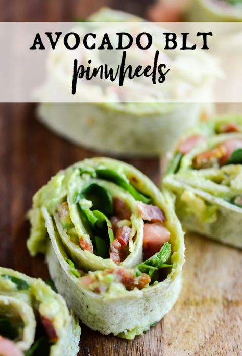 Roll Up Wraps, Wraps Pinwheels, Blt Pinwheels, Spinach Wrap, Blt Wraps, Avocado Mayo, Avocado Blt, Healthy Greens, Pin Wheels