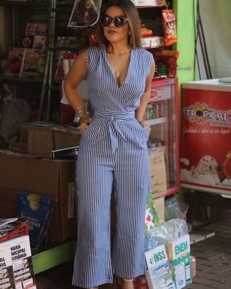 Jumpsuit Outfit, Casual Jumpsuit, Pinterest Fashion, Jumpsuit Fashion, Classy Dress, Types Of Fashion Styles, Tulum, Moda Fashion, African Fashion