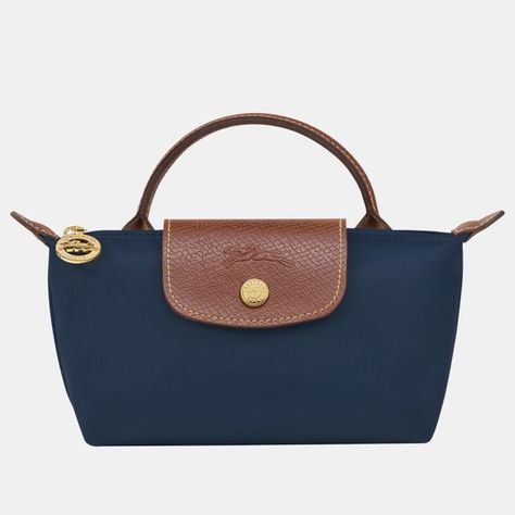 Mini Longchamp Le Pliage Bag Long Champ Mini Bag, Mini Longchamp Bag, Longchamp Pouch, Longchamp Mini Bag, Longchamp Le Pliage Mini, Tiktok Fits, Longchamp Mini, Navy Blue Bag, Mini Hand Bag