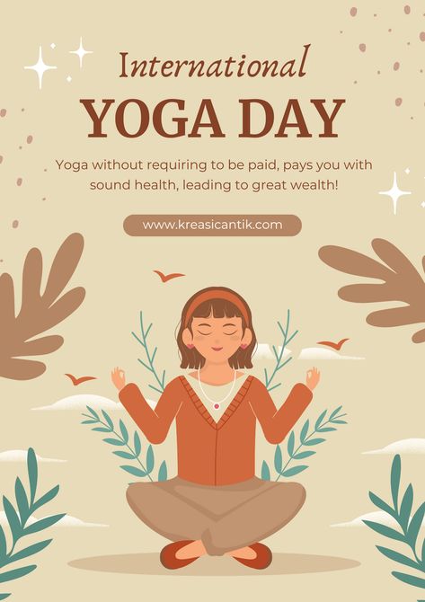 👉CLICK THE LINK TO EDIT!💻✨   Celebrate Happy World Yoga Day with our serene poster design template from Us! This beautifully designed template is perfect for promoting your yoga events or sharing the peaceful message of yoga. Customize it easily with Canva's user-friendly editing tools to add your unique touch. Spread the tranquility and joy of yoga with this stunning design! #WorldYogaDay #CanvaDesign #YogaLovers #PosterTemplate   👣 Follow us too! 🌟 @kreasicantikcanva International Yoga Day Poster, World Yoga Day, International Yoga Day, Photo Collage Maker, Marketing Logo, Yoga Day, Collage Background, Collaborative Learning, Learning Management System