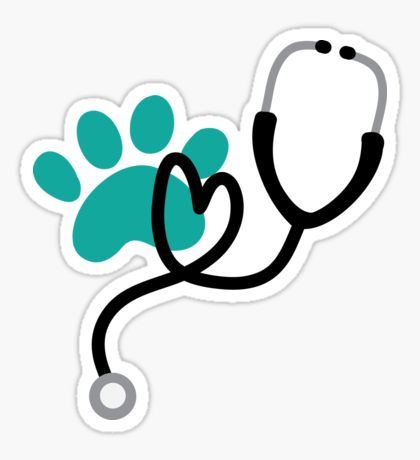 • Also buy this artwork on stickers. Veterinary Receptionist, Pet Care Logo, Veterinarians Medicine, Veterinary Tech, Med Vet, Veterinary Science, Vet Medicine, Decal Ideas, Vet Student