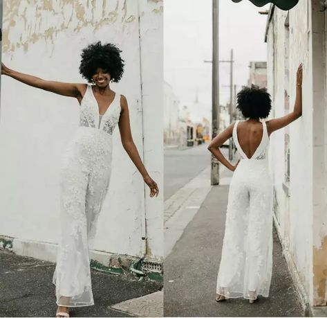 Boho Jumpsuit Wedding, Jumpsuits Wedding, Lace Jumpsuit Wedding, Wedding Dresses Illusion, Wedding Afterparty, Bohemian Jumpsuit, Jumpsuit Wedding Dress, Pretty Frocks, Hen Night Party