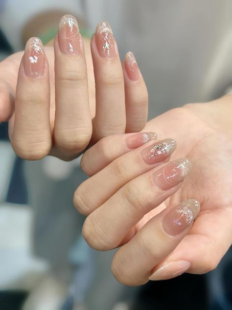 Nail Korea, Blush Nails, Design Nail, Dream Nails, Nails Inspo, Pretty Nails, Nail Inspo, Gel Nails, Nail Designs