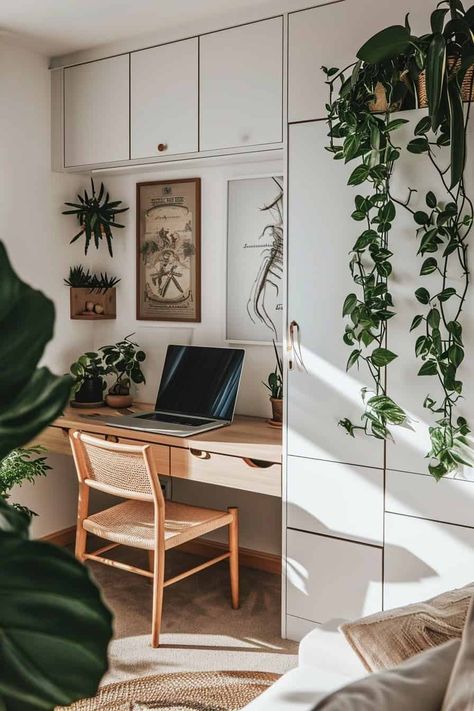 Office And Bedroom Combo Small Spaces, Small Guest Bedroom Office Combo, Home Office And Guest Room Combo, Guest Bedroom And Office, Office Bedroom Combo, Guest Bedroom Office Combo, Home Office Inspo, Bedroom Office Combo, Guest Room Office Combo