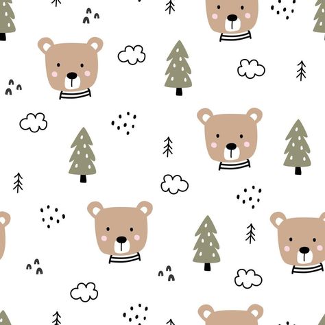 Baby Prints Pattern, Baby Pattern Illustration, Kid Wallpaper, Clothing Fabric Patterns, Animals Background, Children Wallpaper, Animal Background, Baby Print Art, Children Style