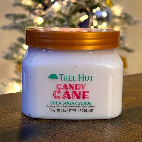 Holiday Edition Tree Hut Candy Cane Shea Sugar Scrub Remove Dry, Dull Skin And Reveal Soft, Smooth, Glowing Skin With Tree Hut Candy Cane Shea Sugar Scrub! Formulated With Sugar, Shea Butter, Peppermint, Vanilla Extract, And An Array Of Natural Oils, Tree Hut Candy Cane Sugar Scrub Exfoliates Skin While Balancing Skin's Hydration To Help Restore Natural Glow. Exfoliating Sugar Body Scrub Reveals Soft, Smooth Skin, Balances Skin's Hydration To Help Restore Natural Glow, And Leaves Skin Smelling D Christmas Tree Hut, Candy Cane Sugar Scrub, Ulta Shopping, Shea Sugar Scrub, Boost Circulation, Twisted Peppermint, Smooth Glowing Skin, Brightening Cleanser, Bathroom Stuff