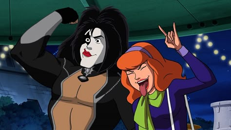 Scooby Doo Kiss Rock And Roll Mystery, Kiss Band Scooby Doo, Scooby Doo And Kiss, Scooby Doo Kiss, Kiss Band Tattoo, Starchild Kiss, What's New Scooby Doo, Mystery Inc, Scooby Doo Pictures