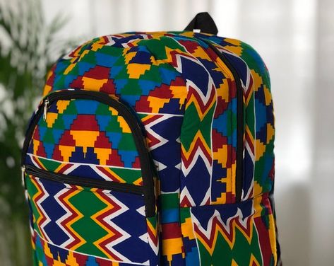 African print backpack | Ankara backpack| Ankara school bag | kente backpack| Kente school bag Ankara Bags, Advanced Sewing, Printed Flip Flops, Track Suit Men, African Children, African Pattern, African Inspired Fashion, African Print Dresses, African Men Fashion