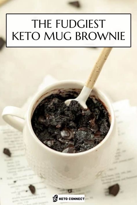 Keto Sweet Snacks, Low Carb Mug Cakes, Mug Cake Recipes, Keto Chocolate Mug Cake, Keto Mug, Easy Mug Cake, Dessert Mousse, Brownie In A Mug, Chocolate Mug Cake