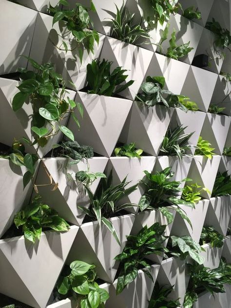 The W90 system is a premium vertical garden for interiors as well as outdoor facades. It combines quality materials, sophisticated system and original design that creates a unique atmosphere in the space. Hydroponic Interior Design, Hydroponic Wall Garden, Vertical Farming Design, Vertical Garden Wall Design, Indoor Vertical Garden Wall, Modern Vertical Garden, Modular Planter, Wall Plants Indoor, Living Wall Indoor